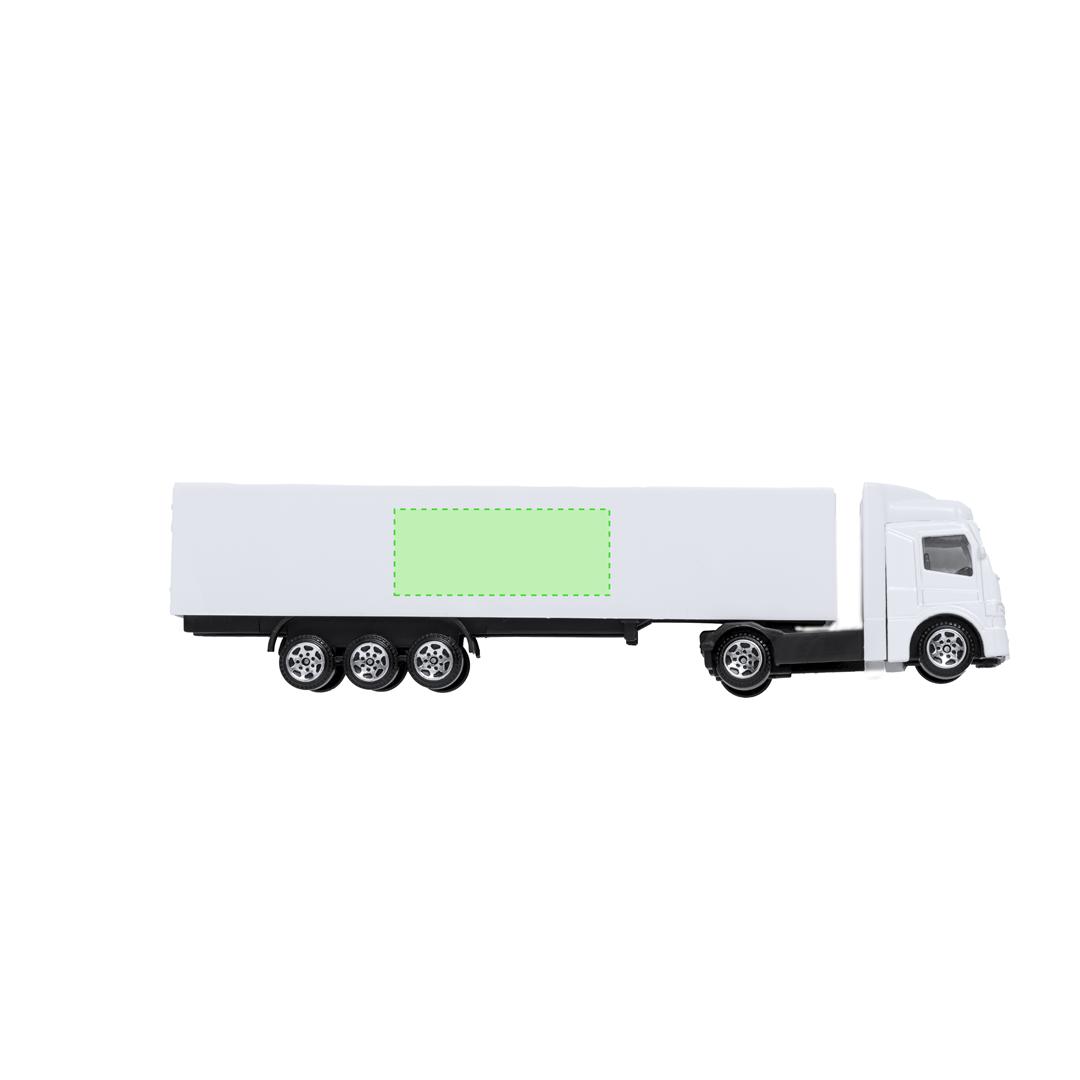 Maqueta de camión con cabina metálica y tráiler en ABS 19,5 cm