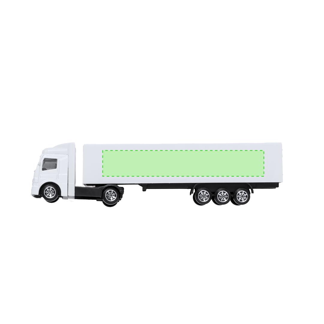 Maqueta de camión con cabina metálica y tráiler en ABS 19,5 cm