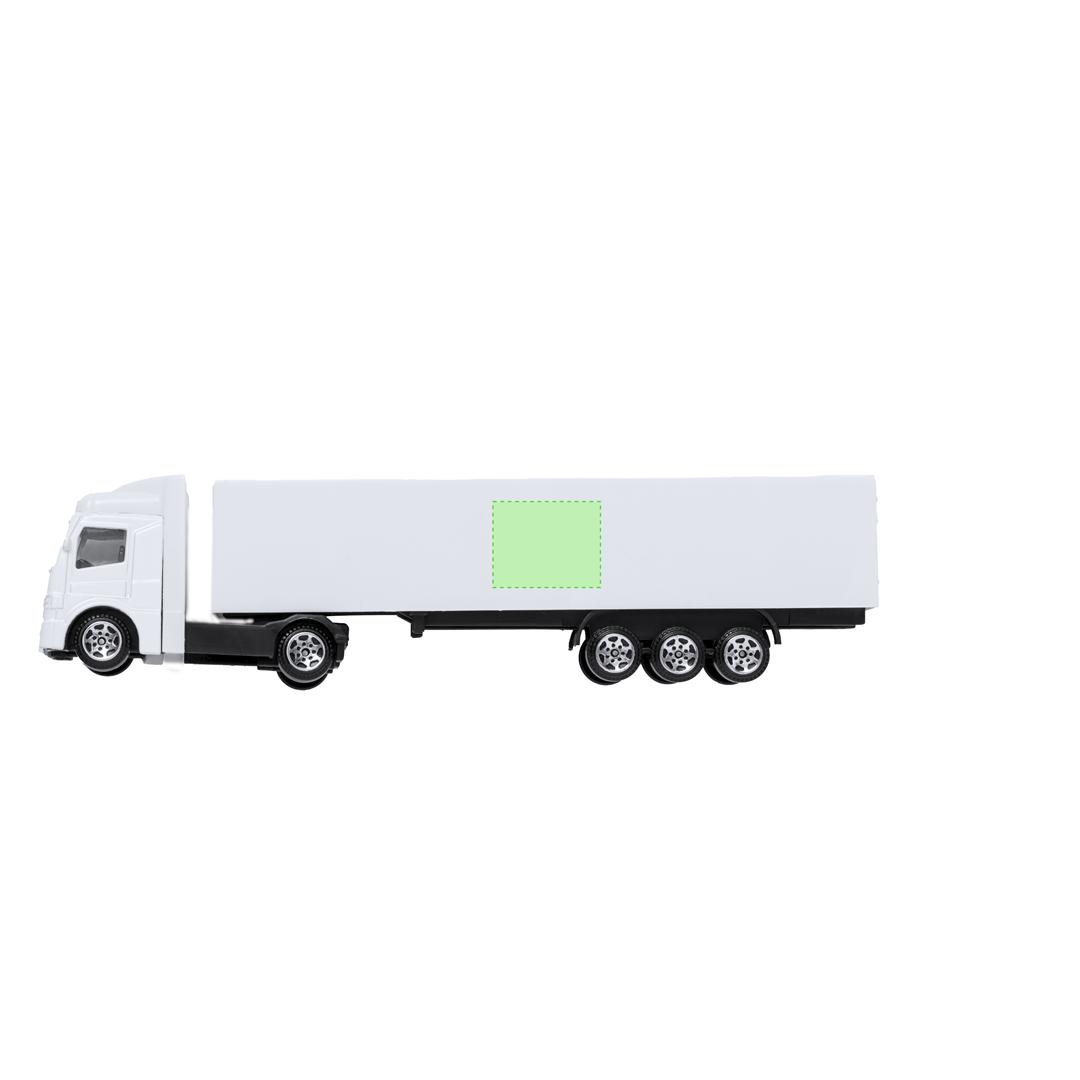 Maqueta de camión con cabina metálica y tráiler en ABS 19,5 cm