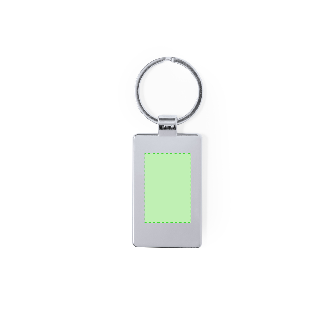 Llavero de bambú y metal cromado para grabado láser en rectangular o redondo