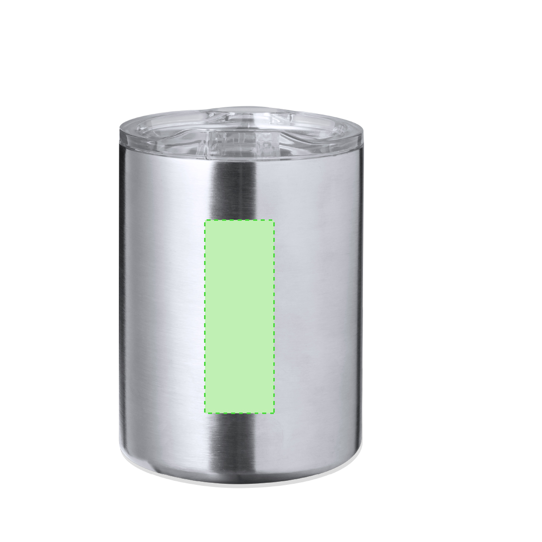 Taza de acero inoxidable con asa lateral 380 ml