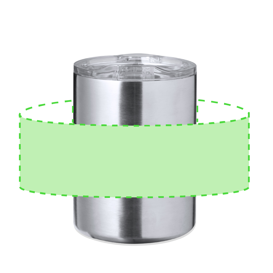 Taza de acero inoxidable con asa lateral 380 ml