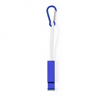 Cable cargador de aluminio reciclado 3 en 1 con Micro-USB, Tipo-C y Lightning