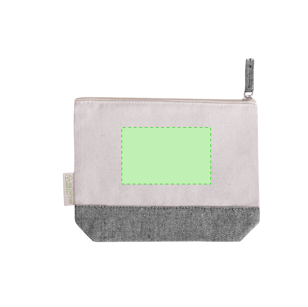 Neceser de algodón reciclado 180 g/m² con compartimentos organizadores