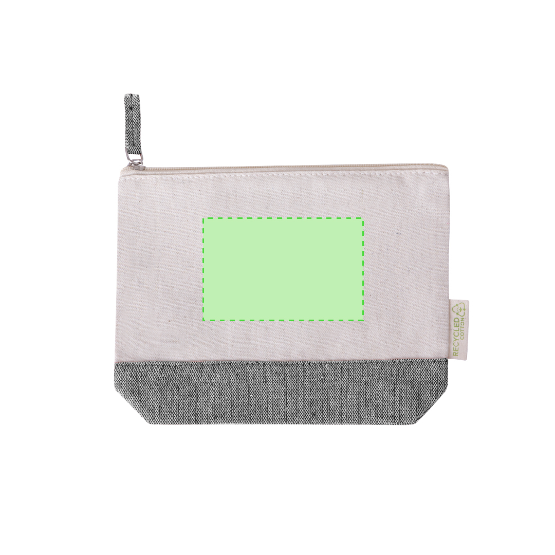 Neceser de algodón reciclado 180 g/m² con compartimentos organizadores