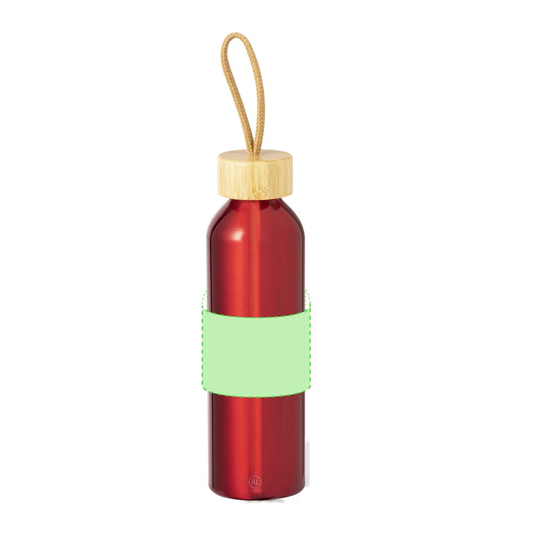 Bidón deportivo eco de aluminio reciclado y bambú 600 ml