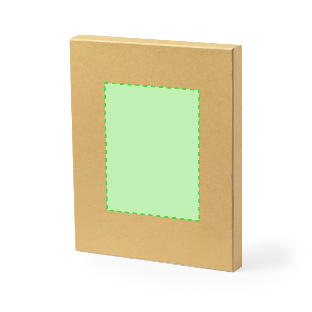 Set eco híbrido de fieltro RPET y corcho con bloc de 80 hojas y bolígrafo de aluminio reciclado