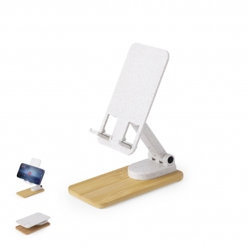 Soporte ajustable eco de caña de trigo, bambú y ABS