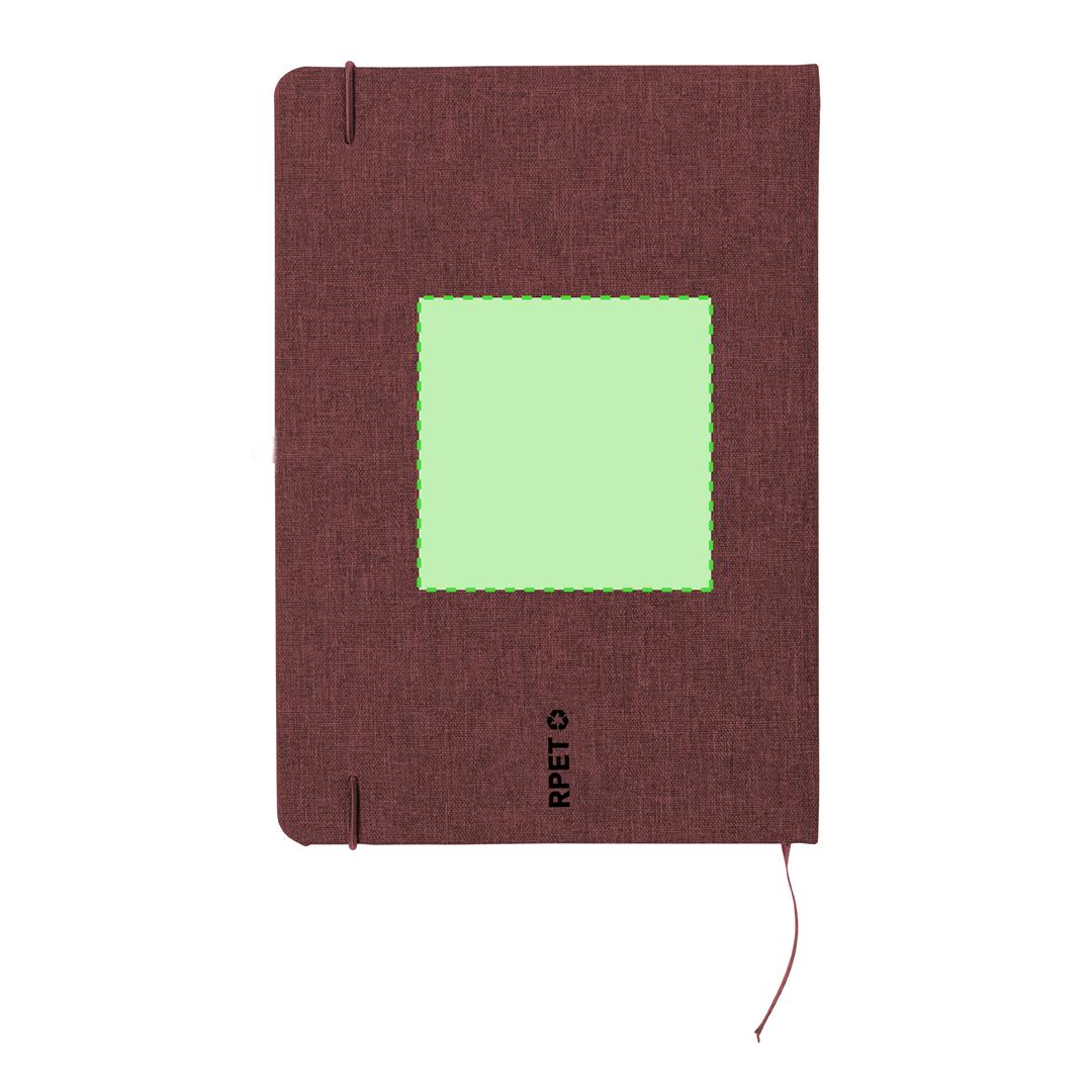 Bloc de notas de poliéster 300D RPET con 80 hojas