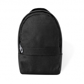 Monedero de poliéster 600D diseño mochila en miniatura con mosquetón