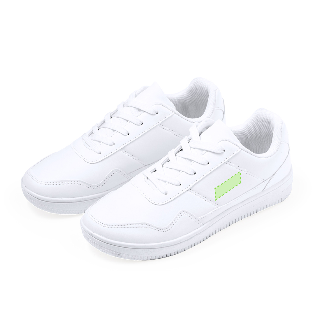 Zapatillas Parisix — poliéster / TPR blancas con cordones a juego, combinación estilo y durabilidad, tallas 36-46