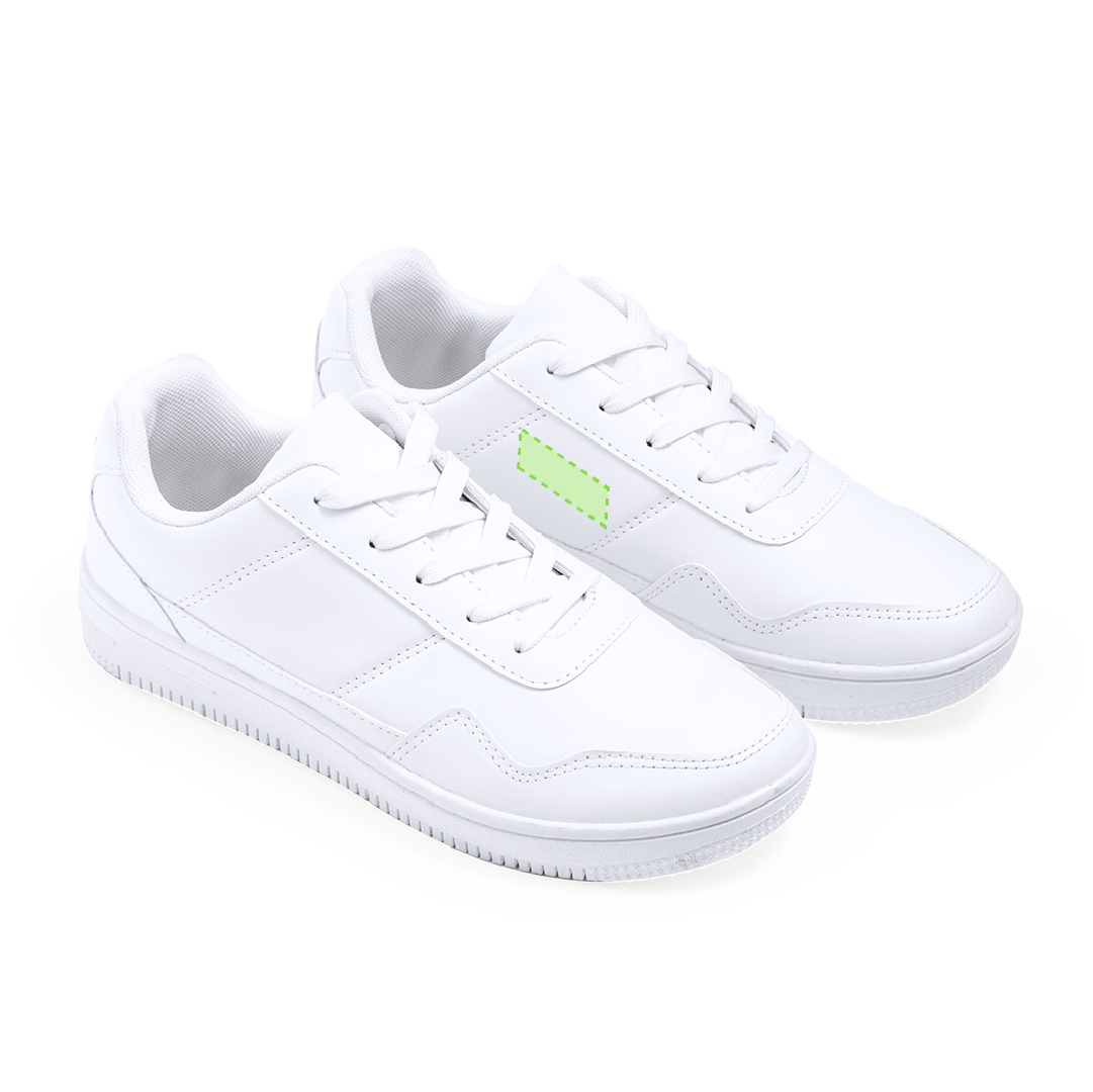 Zapatillas Parisix — poliéster / TPR blancas con cordones a juego, combinación estilo y durabilidad, tallas 36-46