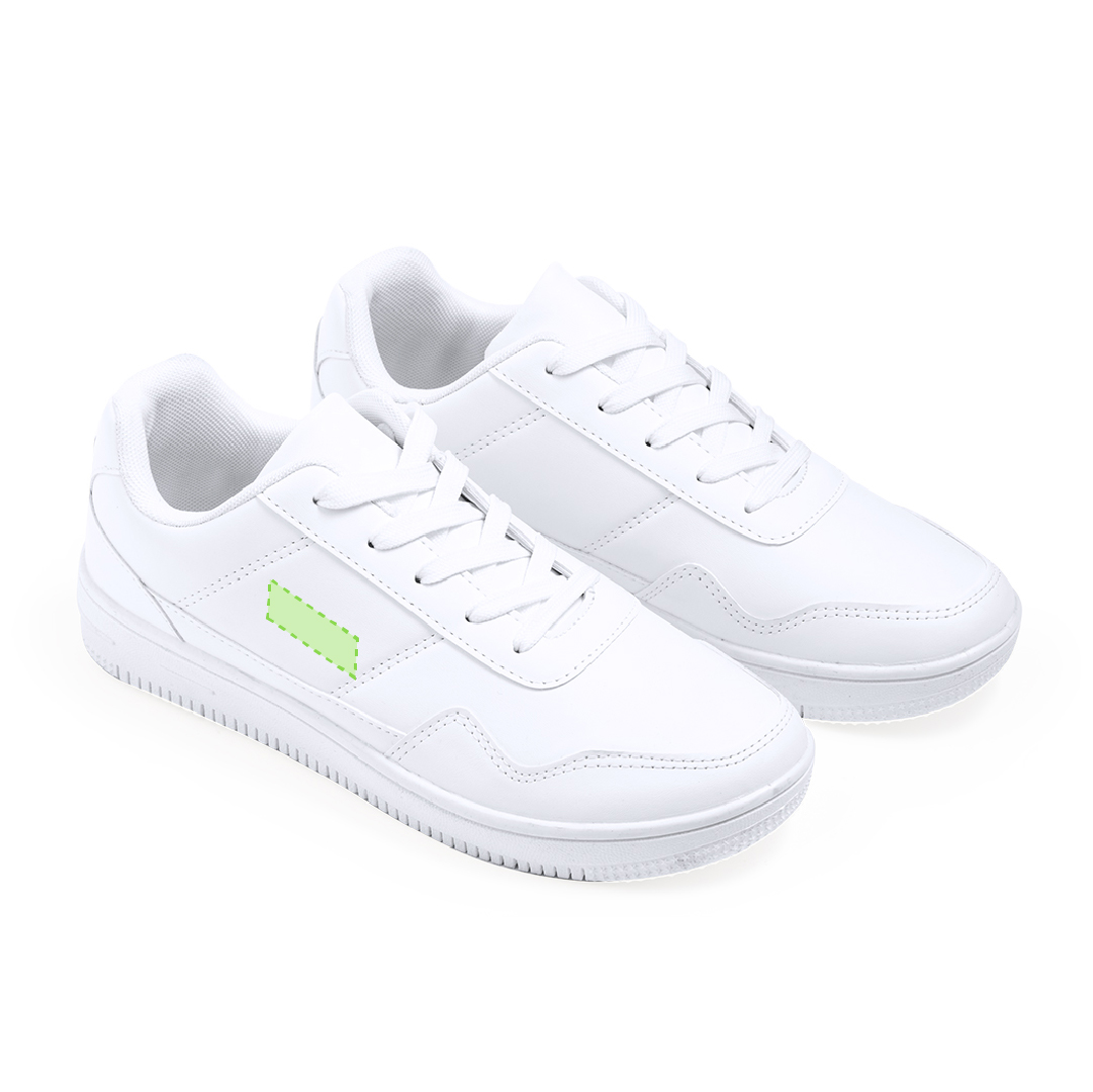 Zapatillas Parisix — poliéster / TPR blancas con cordones a juego, combinación estilo y durabilidad, tallas 36-46