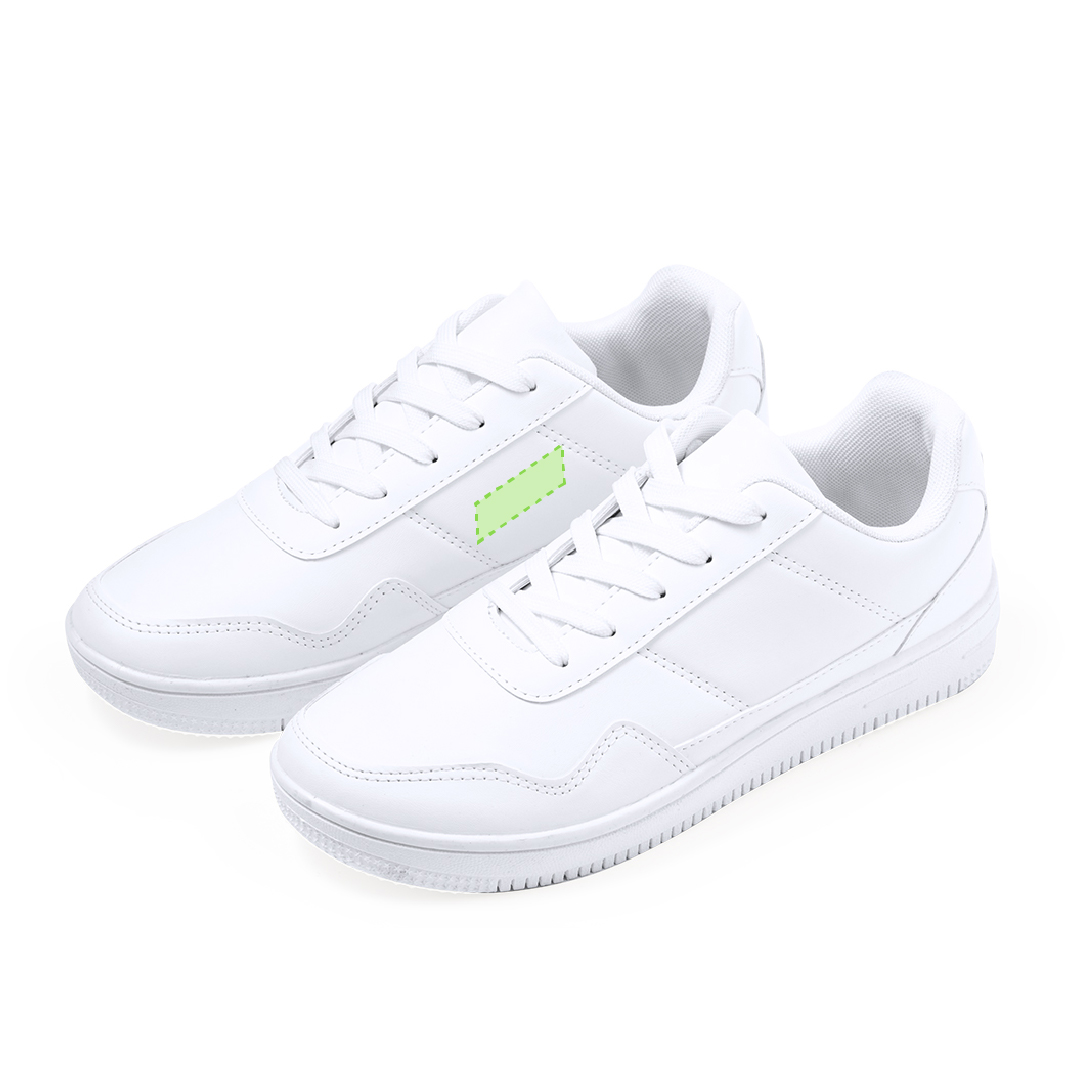 Zapatillas Parisix — poliéster / TPR blancas con cordones a juego, combinación estilo y durabilidad, tallas 36-46