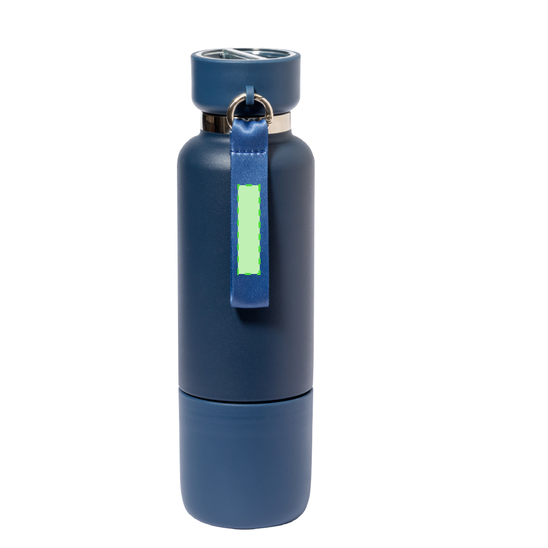 Bidón térmico explorador con vaso integrado y lanyard 500 ml