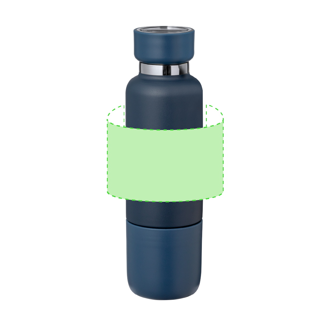 Bidón térmico explorador con vaso integrado y lanyard 500 ml