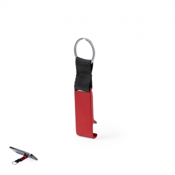 Llavero-soporte de aluminio reciclado para smartphone