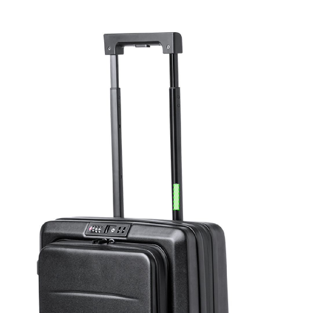 Trolley plegable de ABS rígido con cierre de seguridad TSA con 4 ruedas giratorias extensible con bolsillo para portátil