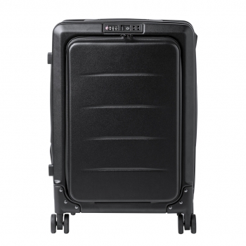 Trolley plegable de ABS rígido con cierre de seguridad TSA con 4 ruedas giratorias extensible con bolsillo para portátil