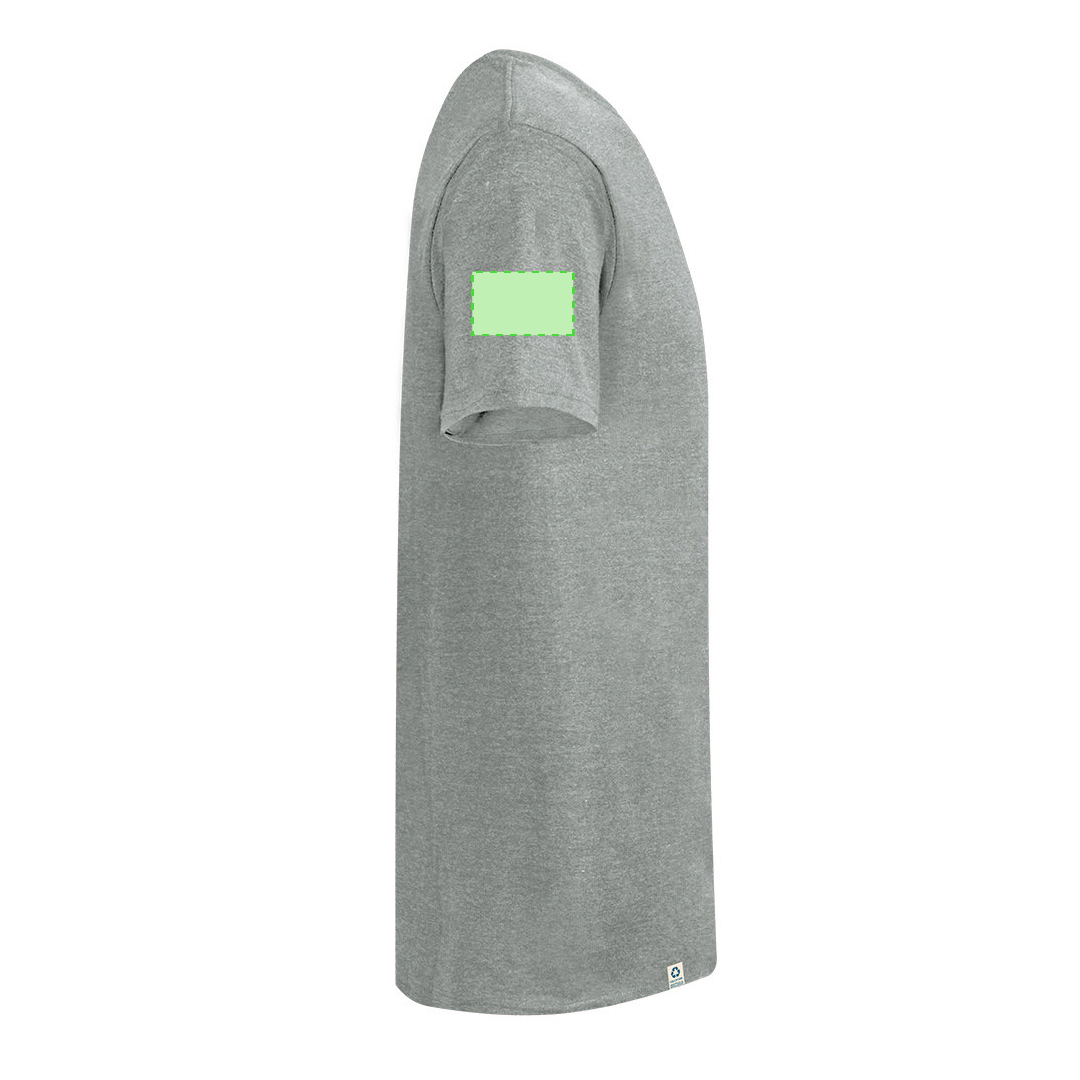 Camiseta Bandul adulto — 60% algodón reciclado / 40% poliéster RPET 150 g/m², Single Jersey con etiqueta de reciclado, tallas S-3XL