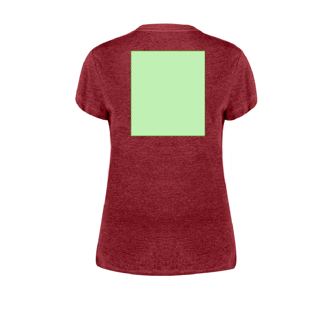 Camiseta Bandul mujer — 60% algodón reciclado / 40% poliéster RPET 150 g/m², Single Jersey con etiqueta de reciclado, tallas S-XXL