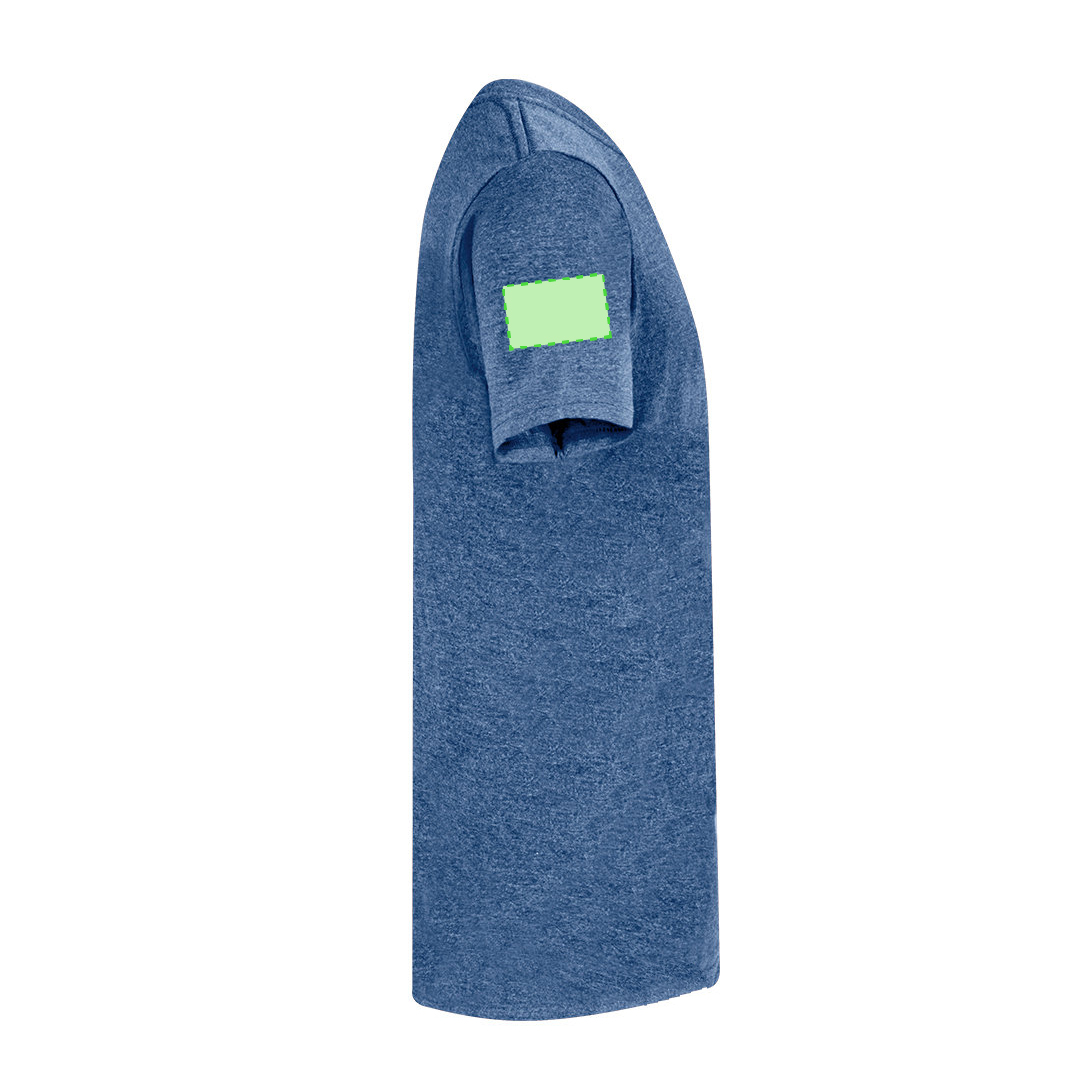 Camiseta Bandul niño — 60% algodón reciclado / 40% poliéster RPET 150 g/m², Single Jersey con etiqueta de reciclado, tallas infantiles