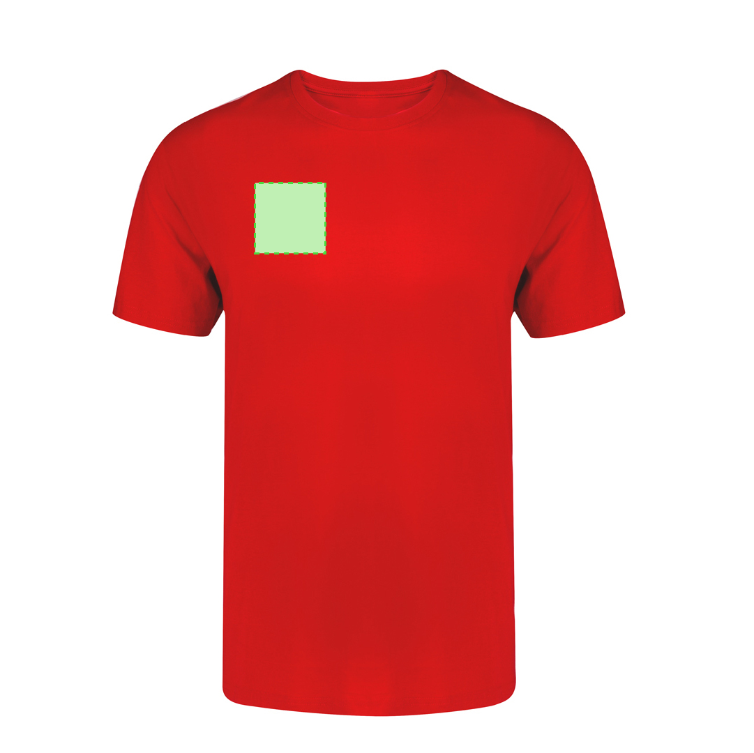 Camiseta Seiyo adulto en color — 100% algodón Ring Spun peinado 160 g/m², tejido tubular con cuello canalé 2x2 y doble costura