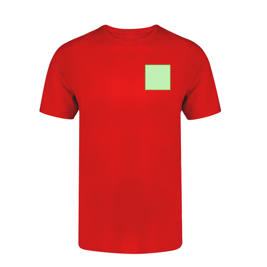 Camiseta Seiyo adulto en color — 100% algodón Ring Spun peinado 160 g/m², tejido tubular con cuello canalé 2x2 y doble costura