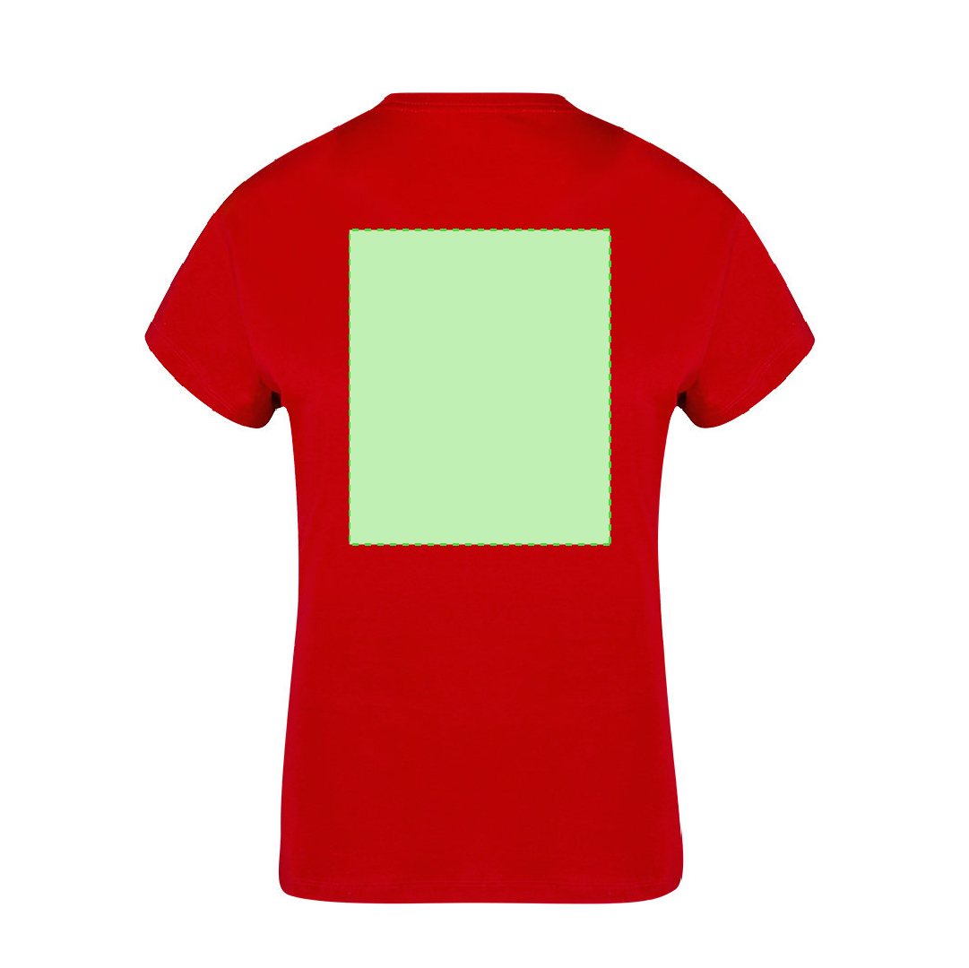 Camiseta Seiyo de mujer en color — 100% algodón Ring Spun peinado 160 g/m², corte moderno con cosido lateral y cuello canalé 2x2