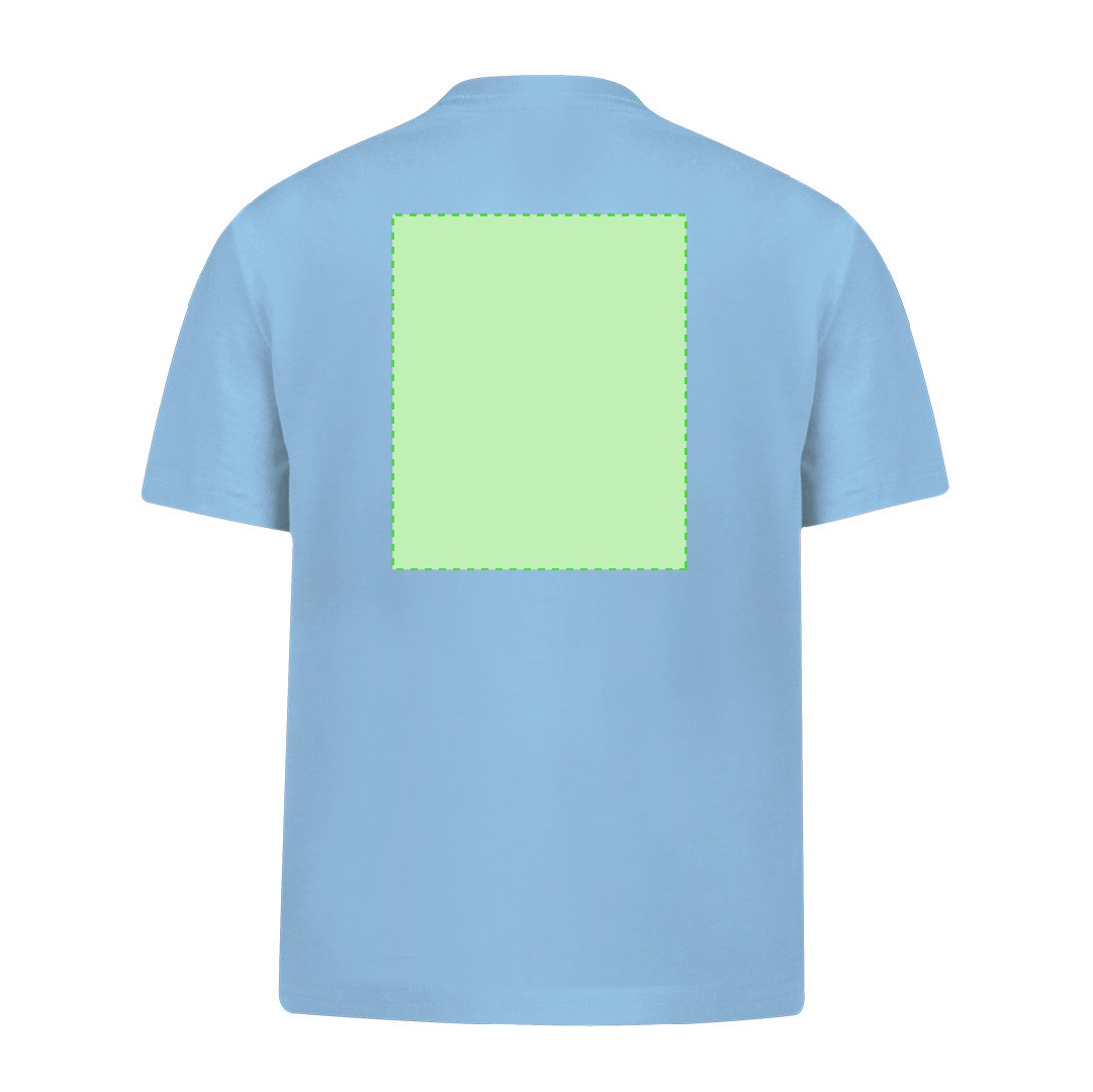 Camiseta Seiyo infantil en color — 100% algodón Ring Spun peinado 160 g/m², tejido tubular con cuello canalé 2x2 y doble costura
