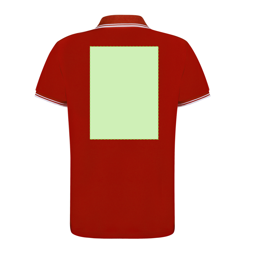 Polo técnico Tecnic Zawak adulto — poliéster piqué 180 g/m² con detalles en contraste en cuello y mangas, 3 botones, tallas XS-XXL