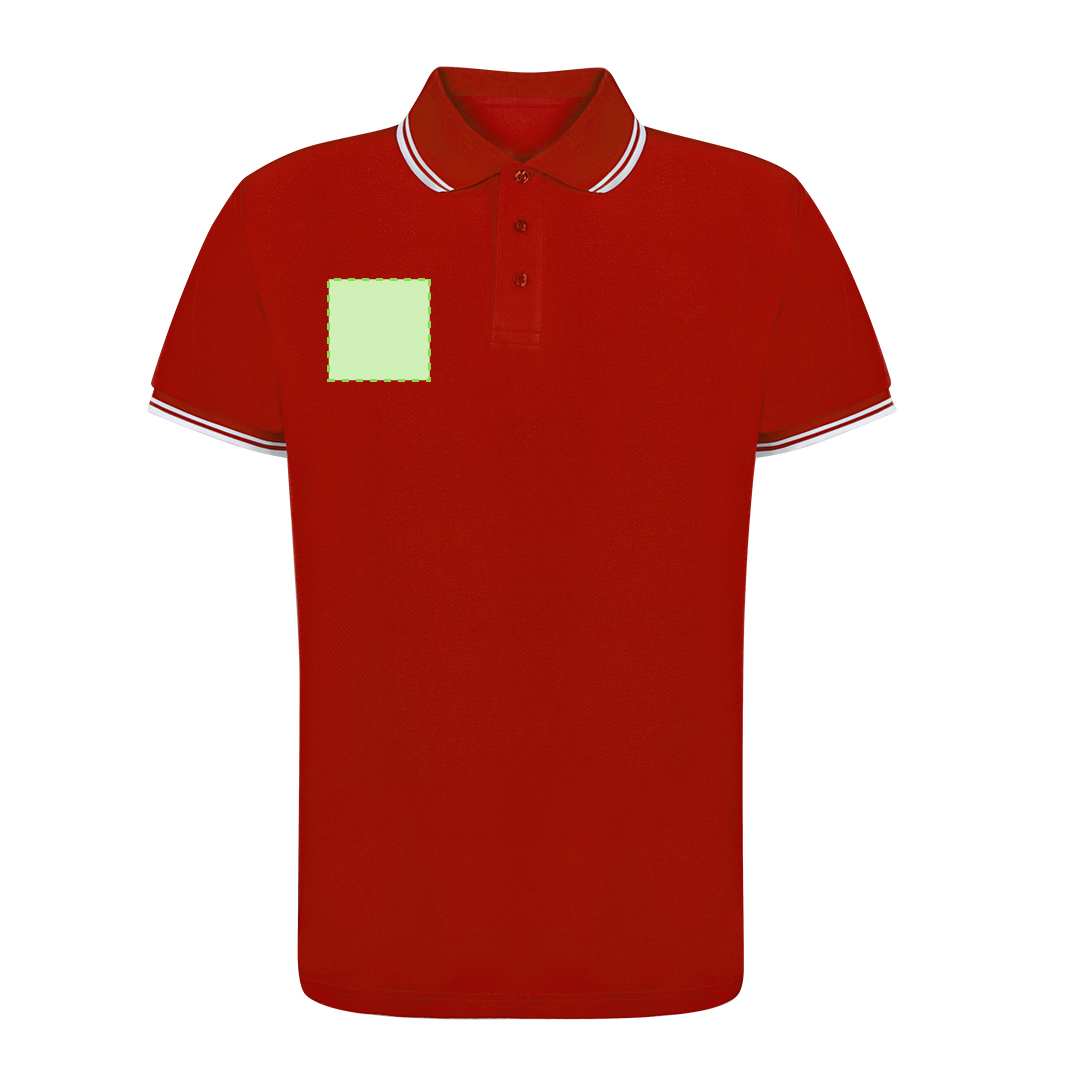 Polo técnico Tecnic Zawak adulto — poliéster piqué 180 g/m² con detalles en contraste en cuello y mangas, 3 botones, tallas XS-XXL