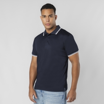 Polo técnico Tecnic Zawak adulto — poliéster piqué 180 g/m² con detalles en contraste en cuello y mangas, 3 botones, tallas XS-XXL