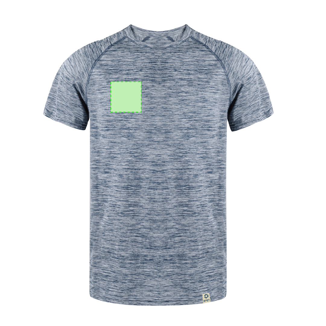 Camiseta técnica Tecnic Kassar adulto — poliéster RPET transpirable 135 g/m² con teñido Space Dye, manga ranglán y etiqueta RPET