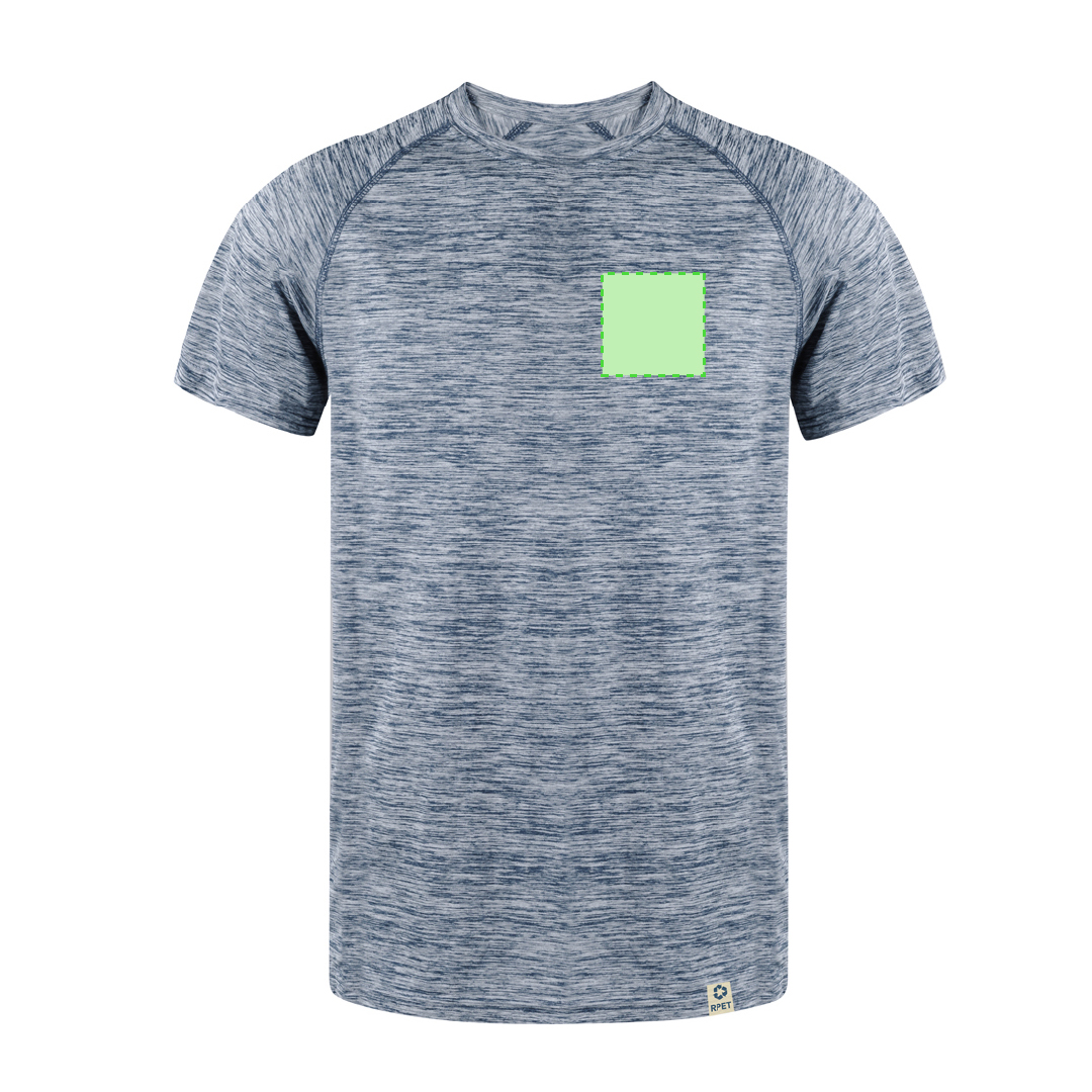 Camiseta técnica Tecnic Kassar adulto — poliéster RPET transpirable 135 g/m² con teñido Space Dye, manga ranglán y etiqueta RPET