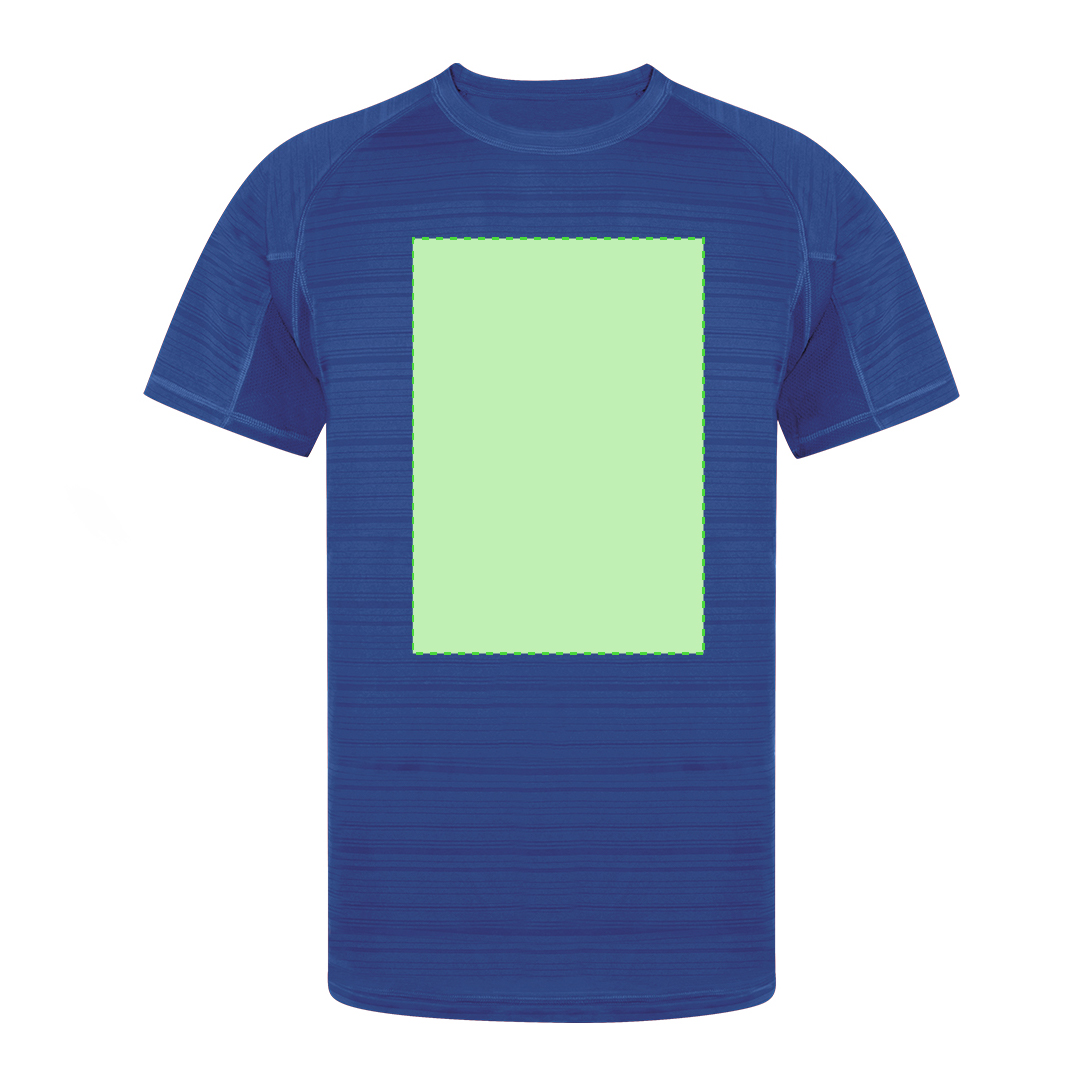 Camiseta técnica Tecnic Kannur adulto — poliéster 135 g/m² con diseño a rayas y microperforado en axilas y laterales, manga ranglán, S-XXL