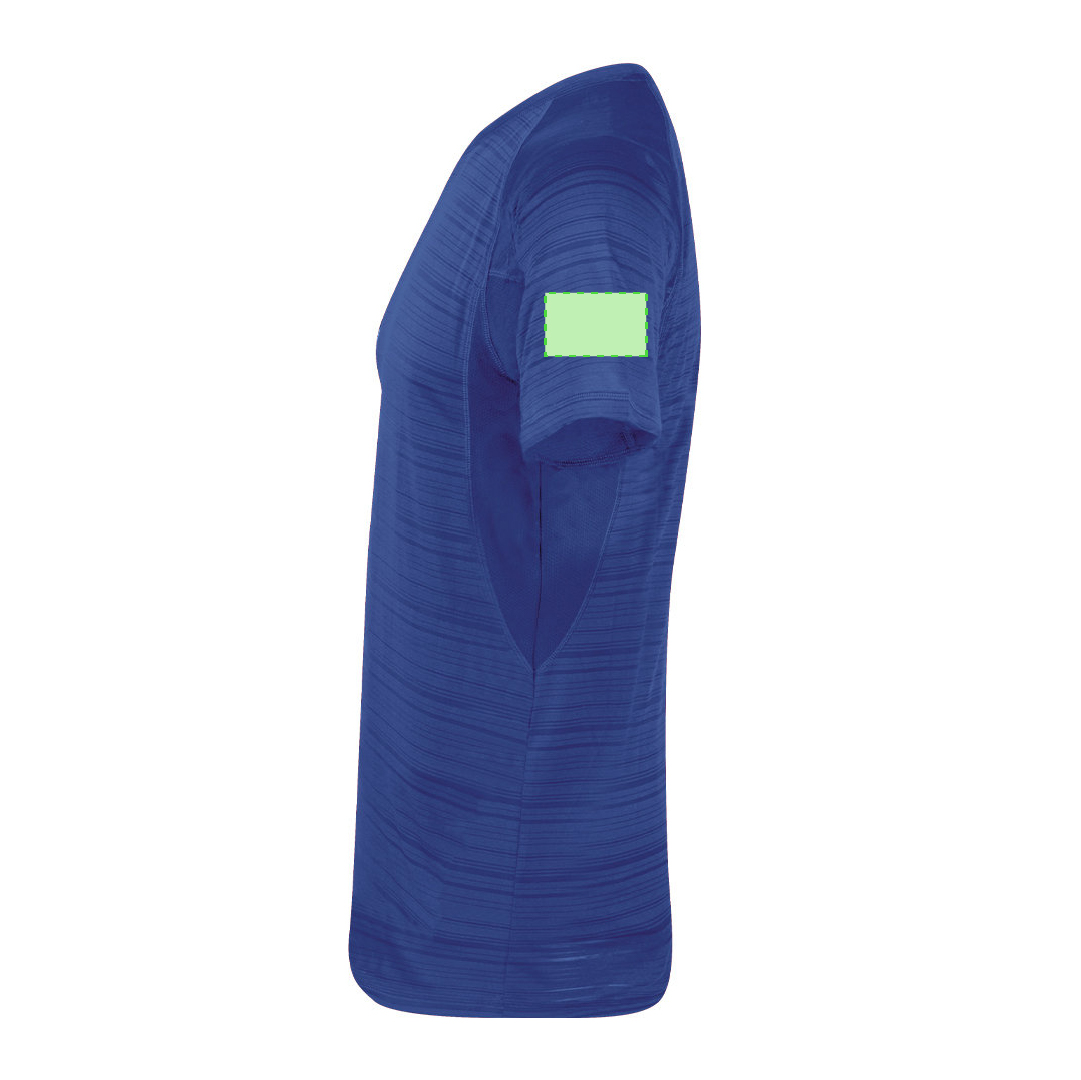 Camiseta técnica Tecnic Kannur adulto — poliéster 135 g/m² con diseño a rayas y microperforado en axilas y laterales, manga ranglán, S-XXL
