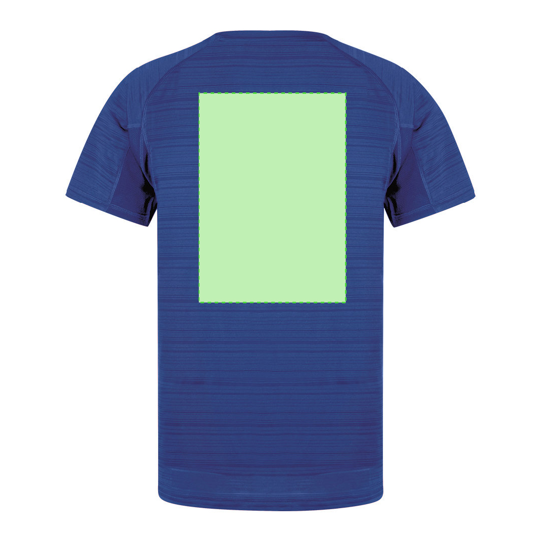 Camiseta técnica Tecnic Kannur adulto — poliéster 135 g/m² con diseño a rayas y microperforado en axilas y laterales, manga ranglán, S-XXL