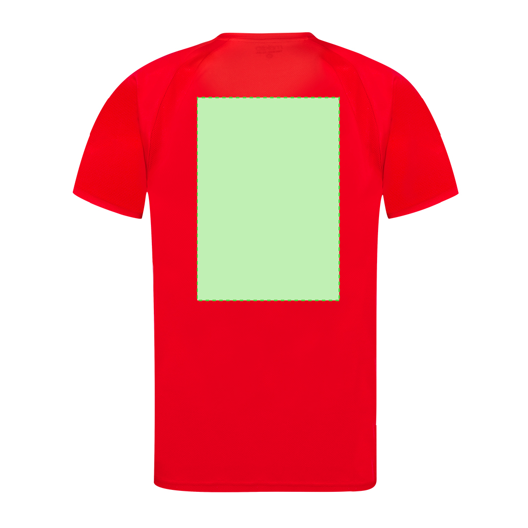 Camiseta técnica Tecnic Sappor adulto — poliéster transpirable 135 g/m² con manga ranglán y bandas microperforadas frontal y lateral, S-XXL