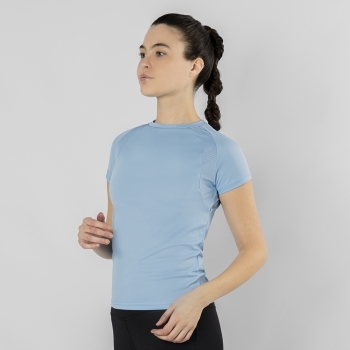 Camiseta técnica Tecnic Sappor mujer — poliéster transpirable 135 g/m² con manga ranglán y bandas microperforadas frontal y lateral