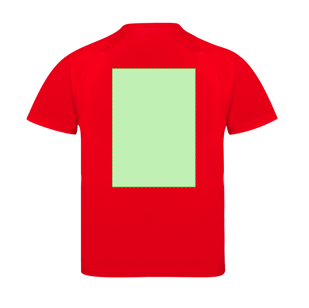 Camiseta técnica Tecnic Sappor niño — poliéster transpirable 135 g/m² con manga ranglán y bandas microperforadas, tallas infantiles