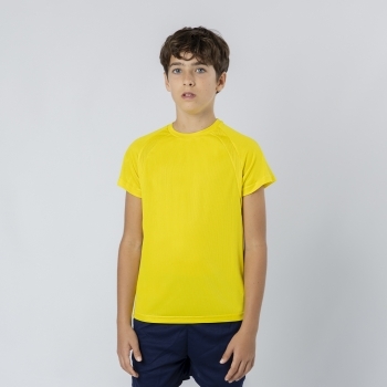 Camiseta técnica Tecnic Sappor niño — poliéster transpirable 135 g/m² con manga ranglán y bandas microperforadas, tallas infantiles