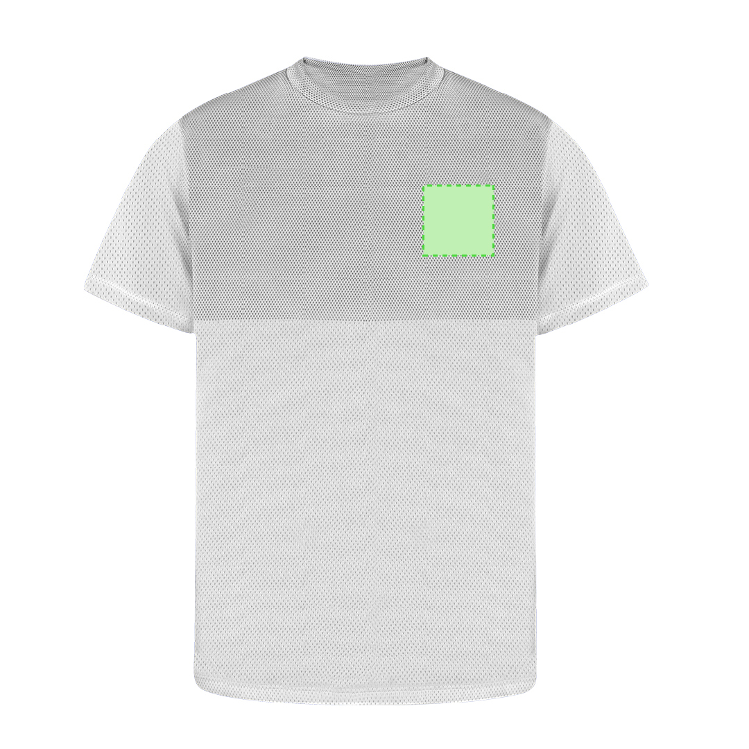 Camiseta técnica Tecnic Ulken adulto — poliéster transpirable microperforado 140 g/m² con cambio tonal entre pecho y cuerpo, tallas XS-XXL