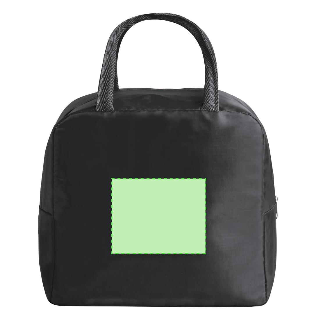 Nevera de poliéster 210D con interior de aluminio, base reforzada y asas — bolsa reciclada