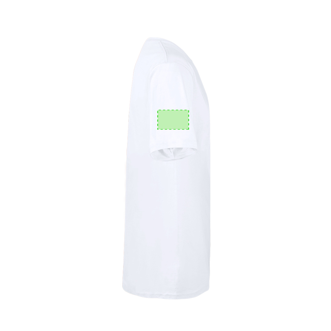 Camiseta Seiyo adulto blanca — 100% algodón Ring Spun 160 g/m², diseño tubular con cuello redondo, compatible con plastisol