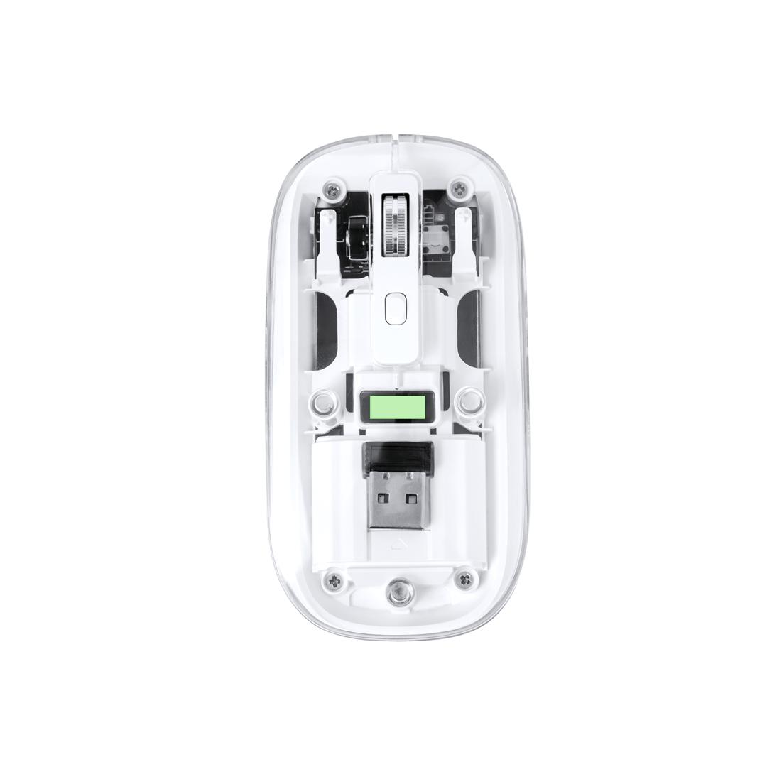 Ratón inalámbrico compacto con batería recargable de 300 mAh y DPI ajustable