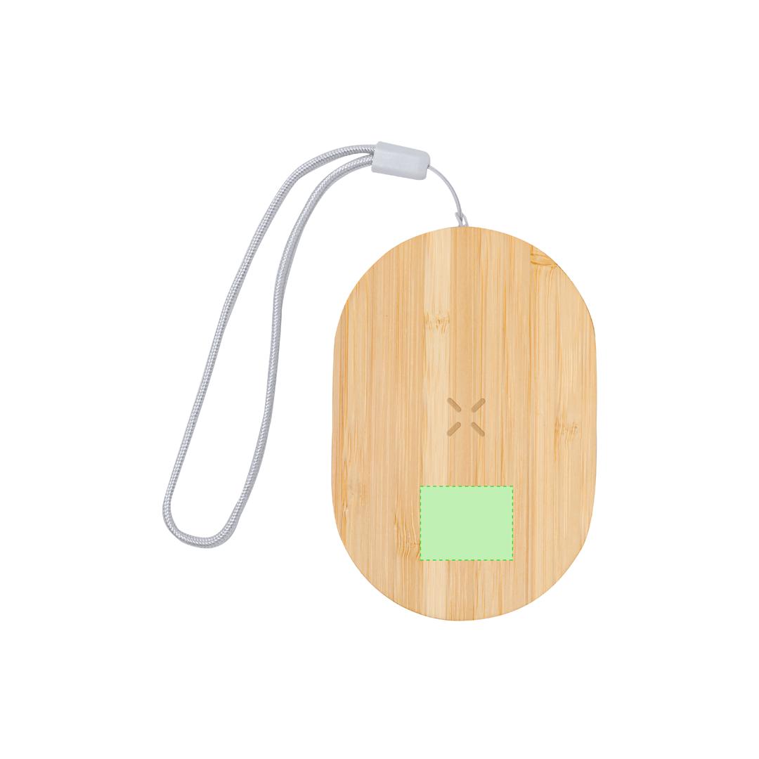 Cargador inalámbrico de bambú 15W con set completo de cables cargadores incluido