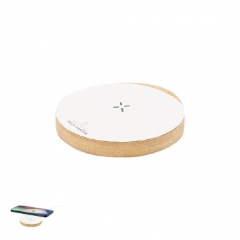 Cargador inalámbrico de cartones de leche reciclados 15W de economía circular