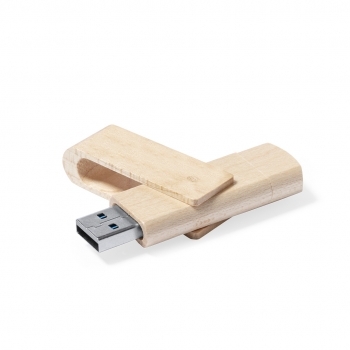 Memoria USB Tipo-C de 16GB en acabado de madera natural