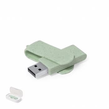 Memoria USB de 16GB en caña de trigo y ABS reciclado